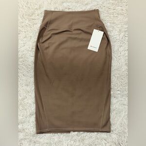 lululemon athletica Brown Midi Pencil Skirt